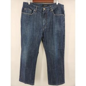 AXist Relaxed Mens 36x29 Blue Jeans Loose High Rise Dark Wash Denim